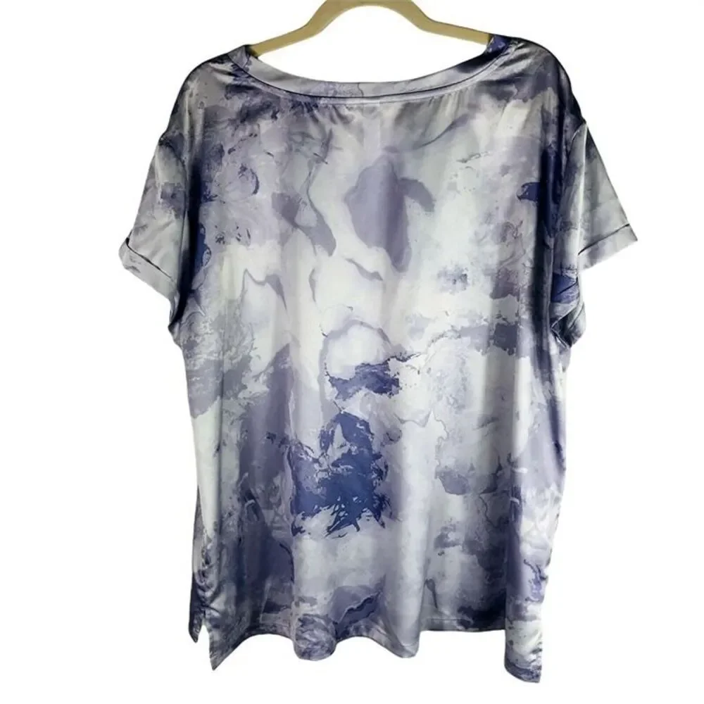 Stars Above Women's Sleep Shirt XXL Purple Tie Dye